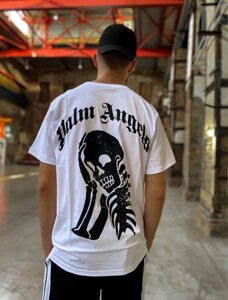 Футболка Palm Angels Skull Think white