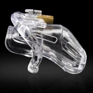 Embedded Padlock Design Male Chastity Cage Device - L в Києві от компании Elektromax