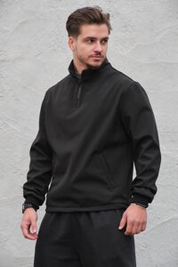 Вітрозахисний світшот анорак softshell Without hoverla black