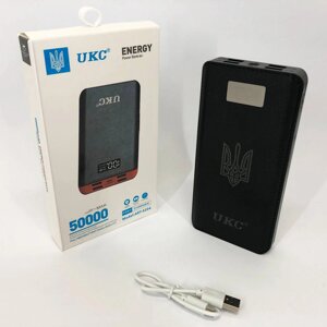 Акумулятор портативний павербанк POWER BANK UKC ART-4148/4204. 50000mah, 4USB, зовнішній акумулятор