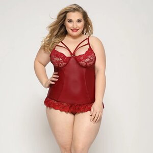 Сексуальний корсет зі стрепами JSY «Гаряча Тейлор» Plus Size, Red, мереживо, стрінги в Києві от компании Elektromax