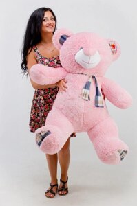 Плюшевий ведмідь "Клітка" Рожевий 130 см