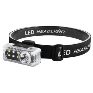 Ліхтар налобний YJ-A06-LED+6SMD, Тактичний ліхтар з червоним світлом на каску, Головний ліхтарик