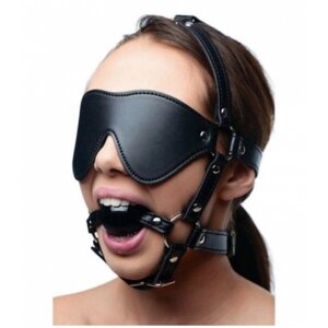 Blindfold Harness and Ball Gag Black в Києві от компании Elektromax