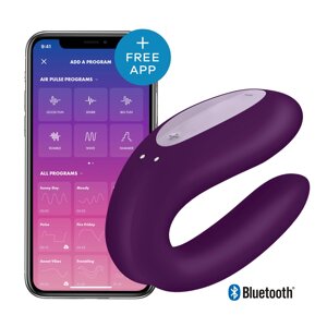 Смарт-вібратор для пар Satisfyer Double Joy Violet із широким кліторальним стимулятором в Києві от компании Elektromax