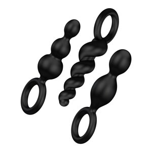 Набір анальних іграшок Satisfyer Plug black (set of 3) - Booty Call, макс. діаметр 3 см в Києві от компании Elektromax