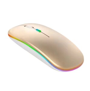 Мишка безшумна комп'ютерна, бездротова Macarone Bluetooth, USB, що перезаряджається, Золота в Києві от компании Elektromax