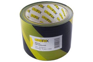 Стрічка сигнальна Unifix - 75 мм x 100 м жовто-чорна