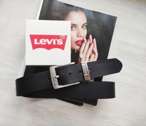 Стильний шкіряний чоловічий ремінь Levis чорний в Києві от компании Elektromax