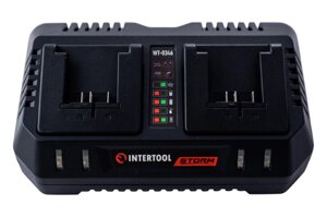 Зарядний пристрій для акумулятора Intertool - 20В x 4Ач Li-Ion Storm для 2 АКБ 1 шт. в Києві от компании Elektromax