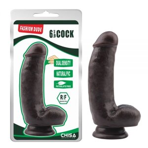 Коричневий  Масажер   на присоске Fashion Dude 6.9 Inch Cock в Києві от компании Elektromax