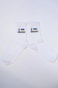 Шкарпетки Without I Love Ukraine White