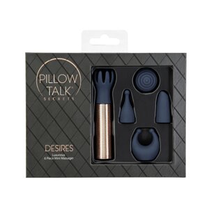 Вібромасажер Pillow Talk Secrets Desires 6-Piece Mini Massager Set - Navy в Києві от компании Elektromax