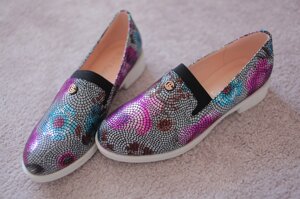 Жіночі туфлі блискучі Італія кольорові 37 розмір