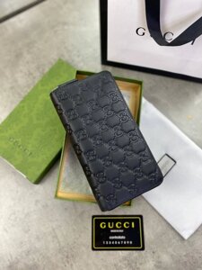 Гаманець Gucci на блискавці чорний шкіряний GG k327 в Києві от компании Elektromax