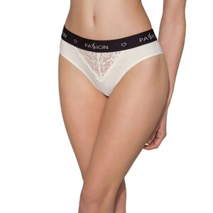 Трусики з широкою гумкою і мереживом Passion PS001 PANTIES S, ecru в Києві от компании Elektromax