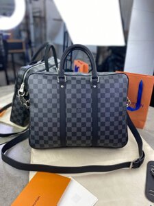 Сумка під документи/ноутбук сіра Louis Vuitton brown monogram c663