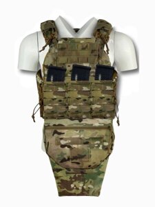 Плитоноска для плит 25*30 см Cordura Crye Precision Multicam USA + 4 підсумків та захист паху 2 класу в Києві от компании Elektromax