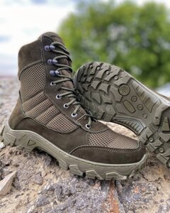 Берці літні Nubuck вставки 3D сітка олива