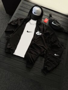 Комплект костюм  Nike + бананка та кепка колір чорний, білий в Києві от компании Elektromax