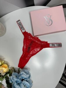 Жіночі мереживні стрінги Victoria's Secret червоний wu088 в Києві от компании Elektromax