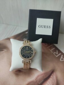 Жіночі наручний годинник Guess gold&black