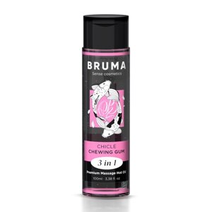 Масажна олія Bruma Premium Massage Hot Oil Chewing Gum 3 In 1, 100мл в Києві от компании Elektromax
