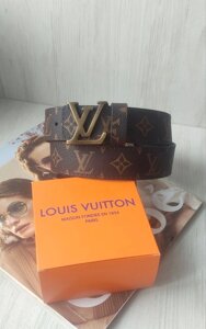 Шкіряний ремінь Louis Vuitton унісекс коричневий