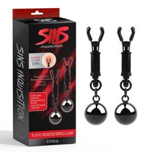 Затискачі для сосків із кулями Playful Weighted Nipple Clamps в Києві от компании Elektromax