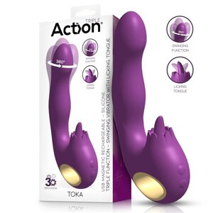 ACTION TOKA VIBE WITH SWINGING 360 AND STIMULATING LICKING TONGUE в Києві от компании Elektromax