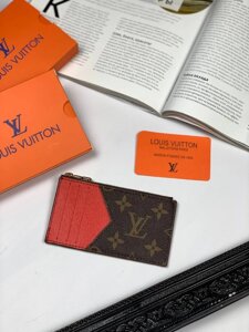 Тримач для карт Louis Vuitton Monogram Red k005