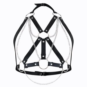 Портупея жіноча Art of Sex - Aiden Leather harness, Чорна XS-M в Києві от компании Elektromax