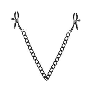 Затискачі для сосків Bedroom Fantasies Nipple Clamps with Chain - Black в Києві от компании Elektromax