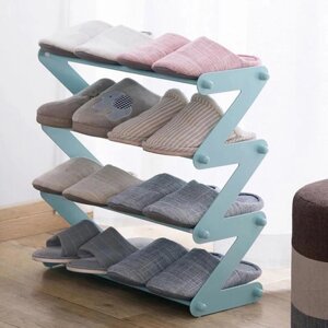 Полиця для взуття органайзер компактний стійка складана Shoe Rack YH 8802 зберігання речей та взуття 5 полиці. Колір: