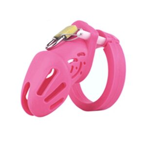 Пояс вірності для чоловіків Silicone Chastity Cage Pink Small в Києві от компании Elektromax