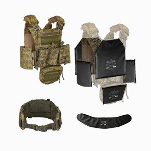 Плитоноска Cordura 1000D 4 підсумка піксель+ РПС + комплект балістичних пакетів 1 класу захисту в Києві от компании Elektromax