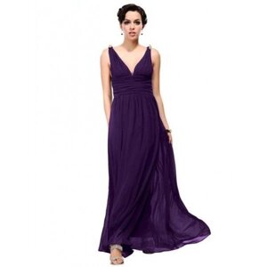 Вечірня сукня з фіолетовою талією