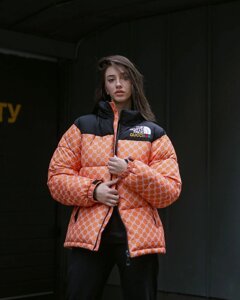 Куртка пухова TNF Gucci помаранчева жіноча