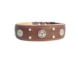 Ексклюзивний шкіряний нашийник для собак "Lockdog" коричневий