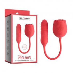 Подвійний льно-Точковий  Масажер  Pleasure Luxury Double-Ended Rose Vibrator в Києві от компании Elektromax