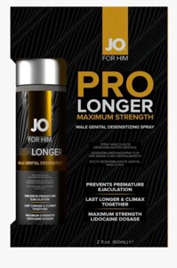 Пролонгувальний спрей JO Prolonger Spray with Lidocaine (60 мл), не містить мінеральних масел в Києві от компании Elektromax