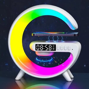 Настільна смарт-лампа G-Smart Light G63 RGB з бездротовою зарядкою і Bluetooth-колонкою 10 W White