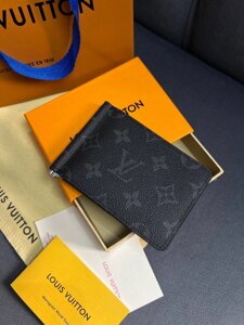 Затискач сірий для грошей Louis Vuitton Monogram k304