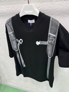 Футболка чорна Off White Backpack Black f646