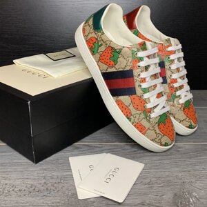 Жіночі шкіряні кеди Gucci ACE. Кросівки Gucci Disney