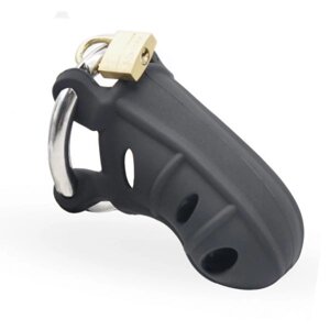 Чоловічий силіконовий пояс вірності чорний Male Silicone Chastity Cage в Києві от компании Elektromax