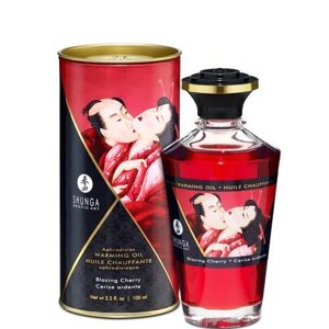 Розігрівальна олія Shunga Aphrodisiac Warming Oil – Blazing Cherry (100 мл) без цукру, смачна в Києві от компании Elektromax