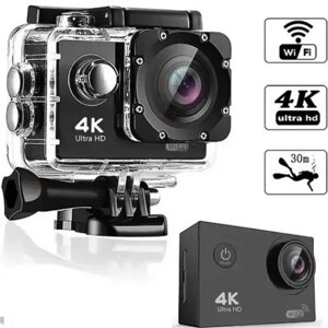 Водонепроникна спортивна екшн камера DVR Sport S2 Wi-Fi/SD, Бодікамера з дисплеєм, Відеокамери sport