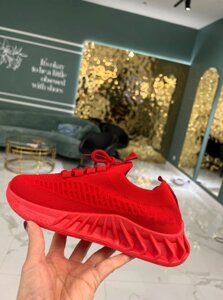 Жіночі червоні кросівки з трикотажним верхом футуристичної підошва 37-41 в Києві от компании Elektromax