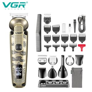 Набір для стрижки VGR 8 в 1 V-103, 19 насадок, Машинка для стрижки для дому, Машинка для стрижки чоловіча в Києві от компании Elektromax
